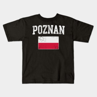 Poznan Poland Polska Flag Polish Kids T-Shirt